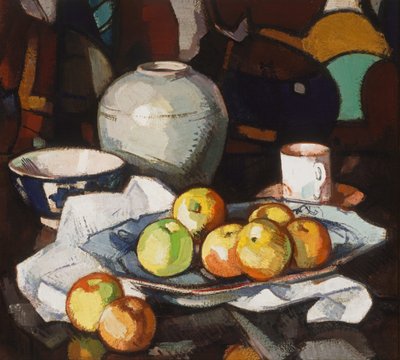 Stilleven: appels en pot door Samuel John Peploe